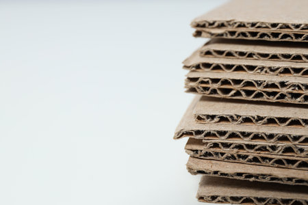 Ð¡raft cardboard laid out on a light background.の写真素材