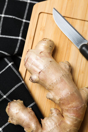 Seasoning and spices concept - ginger, homemade seasoning