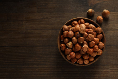 Healthy food and healthy nutrition concept, nuts - hazelnut