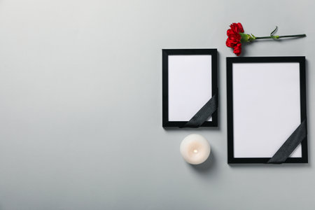Concept of sadness and sorrow - sorrow candlesの写真素材