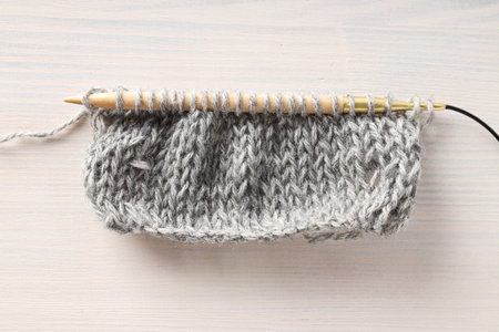 Cold season cozy hobby, concept of hobby - knitting