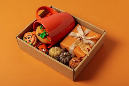 Autumn and fall season, fall season gift and present conceptの写真素材