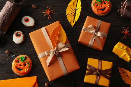 Autumn and fall season, fall season gift and present conceptの写真素材