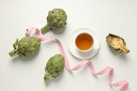 Products for healthcare, healthcare concept - artichoke medicineの写真素材