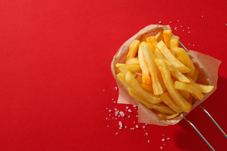 Fried potato, tasty and fast food conceptの写真素材