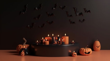 Halloween background, created with Generative AI technologyの素材