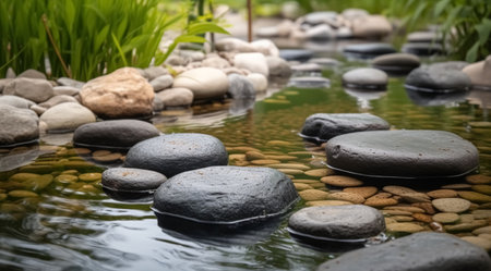 Spa and relaxation, created with Generative AI technologyの素材