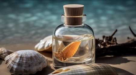 Essential oil, concept of skin care, created with Generative AI technologyの素材
