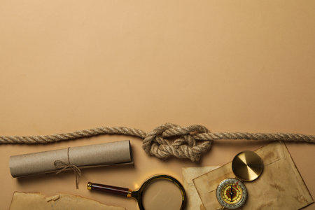 Columbus Day. Vintage accessories for sea voyagesの写真素材