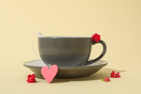 Concept of hot drink for drinking in cold season - teaの写真素材