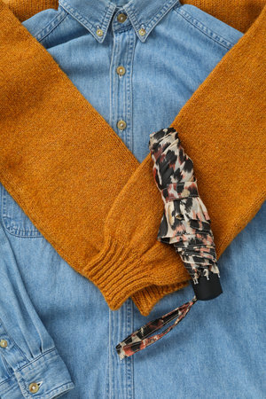 Stylish female fall season clothes and accessories