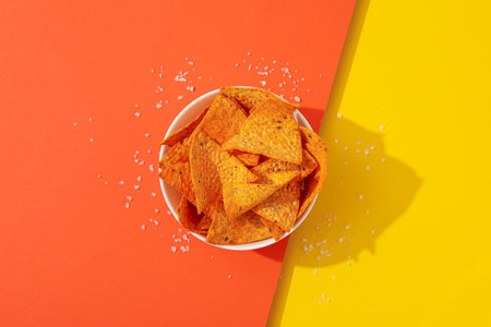 Concept of junk food and snacks - corn chips