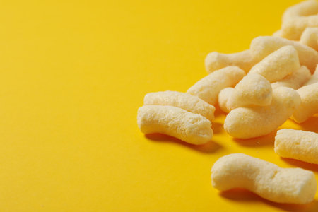 Corn sticks, concept of tasty snack foodの写真素材