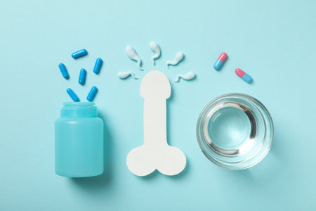Pills for men's potency, male pills for sexの写真素材