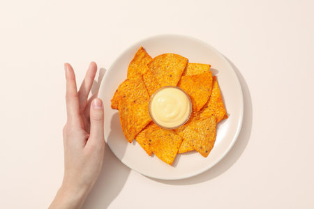 Corn chips, concept of tasty and junk food