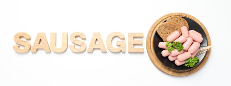 Mini sausage, concept of tasty meat foodの写真素材