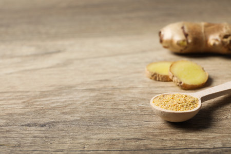 Seasoning and spices concept - ginger, homemade seasoning