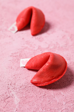 Cookies with predictions on a light background.の写真素材