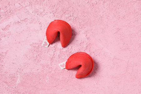 Cookies with predictions on a light background.の写真素材