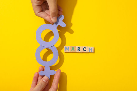 Number eight, made from a female signの写真素材