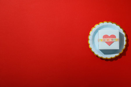 Decorative accessories with hearts in the style of Valentine's Day.の写真素材