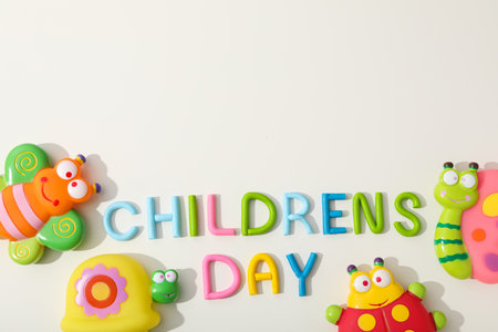 The description Children's Day with toy insectsの写真素材