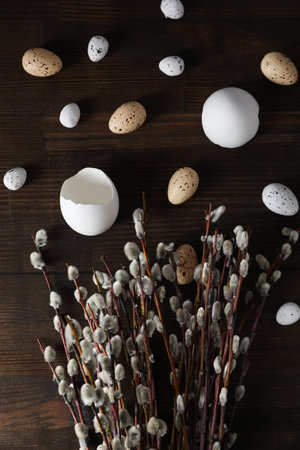 Spring holiday - Easter, concept of Easter with willow