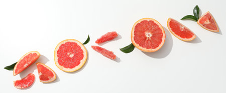 Juicy summer fruit - grapefruit, concept of fresh food