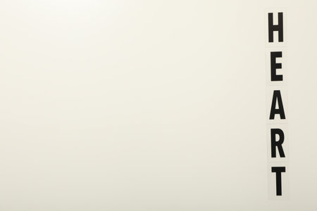 The word heart on a light background.の写真素材