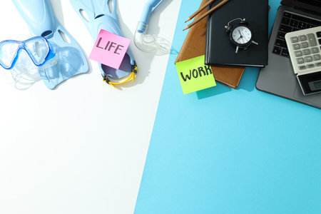 Things for work and things for everyday life.の写真素材