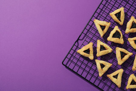 Purim holiday concept, with traditional symbols and decor.