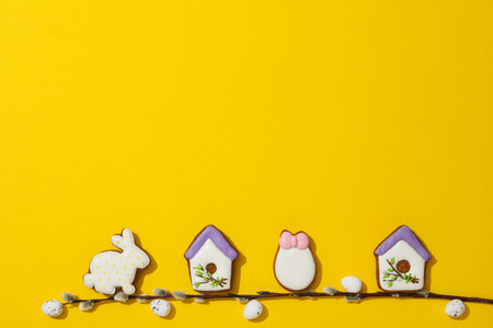 Spring holiday - Easter, concept of Easter with willow