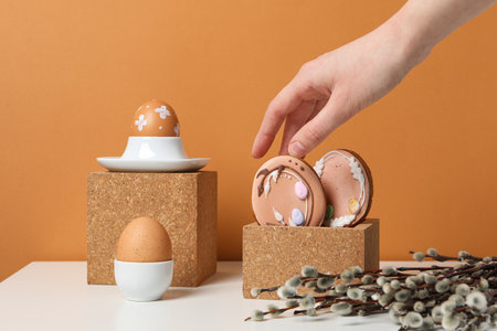 Spring holiday - Easter, concept of Easter with willow