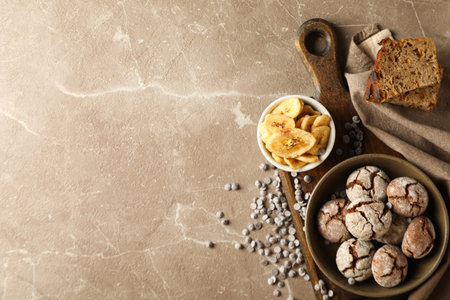 Tasty food with banana, concept of tasty food with bananaの写真素材