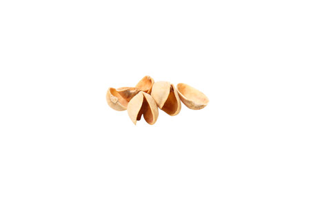 PNG, pistachios in shell, isolated on white background.