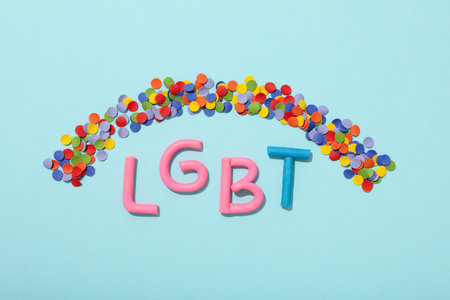 LGBT parade concept, word on light background.の写真素材