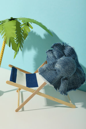 The concept of summer holidays, a place to rest on the beach.の写真素材