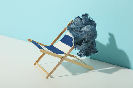 The concept of summer holidays, a place to rest on the beach.