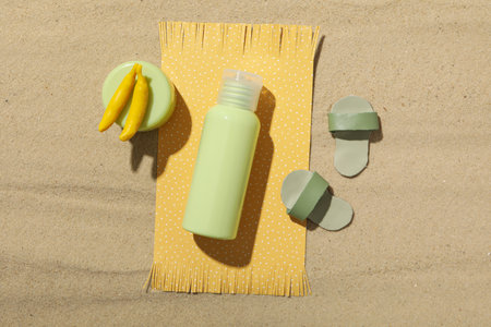 The concept of summer holidays, a place to rest on the beach.