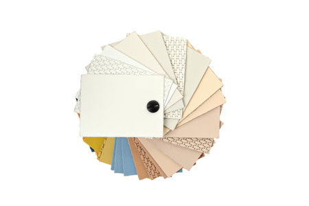 PNG, Samples of various materials, isolated on white background, top view