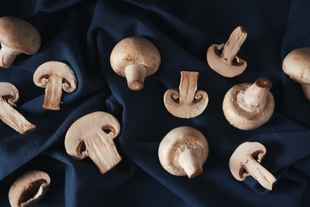 Mushrooms, concept of autumn food, autumn harvest