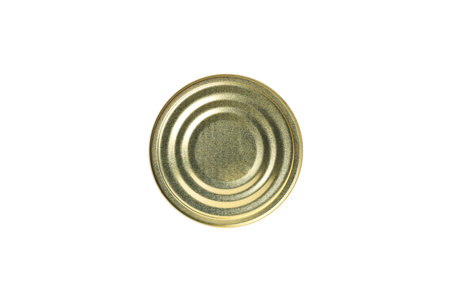 PNG, tin, gold tin can, isolated on white background.の写真素材