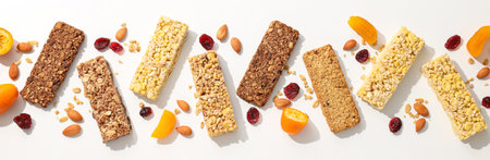Granola Bars with almonds and dried fruits