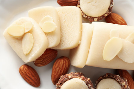 Marzipan, concept of tasty and delicious sweet foodの写真素材