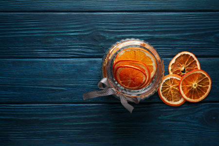 Dried orange, concept of delicious dried fruitの写真素材