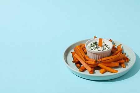Fried carrot, concept of tasty fried foodの写真素材