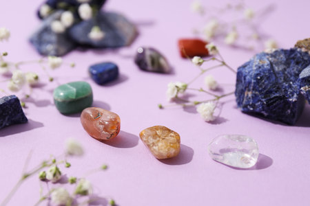 Magic crystals, spiritual esoteric practice for relax