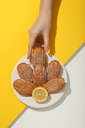 Madeleine cakes, food for eat with tea and coffee