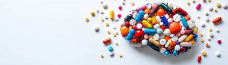 The brain is formed from tablets, created using Generative AI technology.の素材