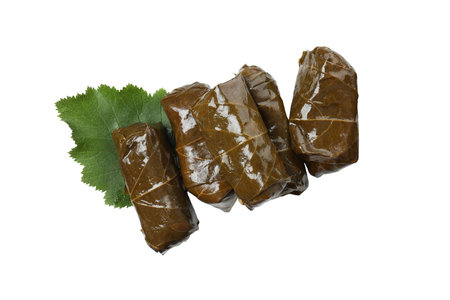 PNG,Dolma with herbs, isolated on white backgroundの写真素材